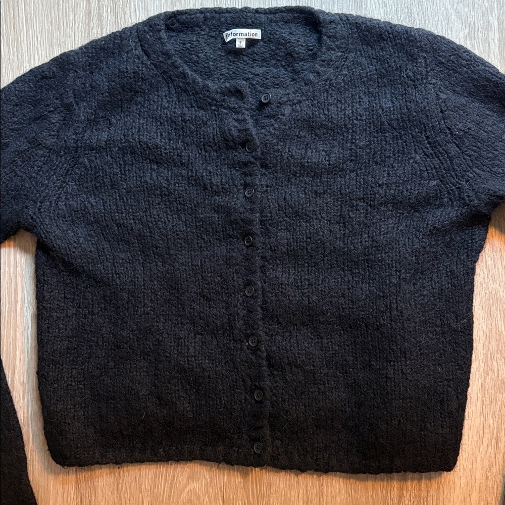 REFORMATION Charcoal Knit Sweater - Picture 3 of 5